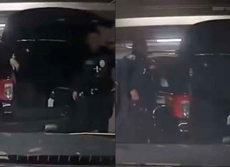 #VIDEO // Captan a policía dispararle por accidente a otro oficial en un estacionamiento en Pasadena, California