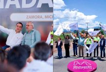 Carlos Soto y Alfredo Ramírez Bedolla ponen en marcha obras de carreteras en Zamora