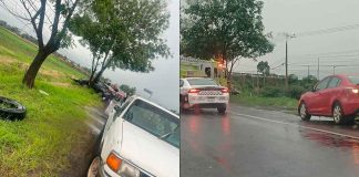 Choca auto contra árbol en la Morelia-Pátzcuaro; hay una mujer herida
