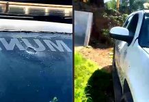 Delincuentes rafaguean caseta policial y patrulla en Tingüindín; un policía levemente herido