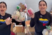 #VIDEO//Una caja de tortillas desató el debate en plena emergencia por el terremoto en Venezuela
