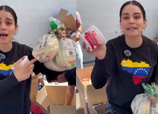 #VIDEO//Una caja de tortillas desató el debate en plena emergencia por el terremoto en Venezuela