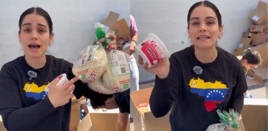 #VIDEO//Una caja de tortillas desató el debate en plena emergencia por el terremoto en Venezuela