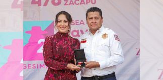 Por decisión de las y los zacapenses, Bomberos Voluntarios A.C. Linces Zacapu reciben la XXVI Presea Fray Jacobo Daciano: Mónica Valdez Pulido