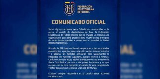 La Federación Ecuatoriana de Fútbol denuncia presuntas acciones antideportivas antes del duelo de octavos de final