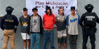 GC y FGE detienen a 5 presuntos narcomenudistas tras catear domicilio en Morelia