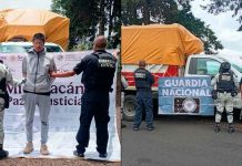 GC y GN recuperan camioneta robada y detienen a presunto responsable en la Villa Madero-Acuitzio del Canje