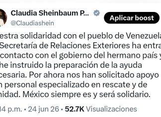 México ofrece ayuda humanitaria a Venezuela tras los terremotos