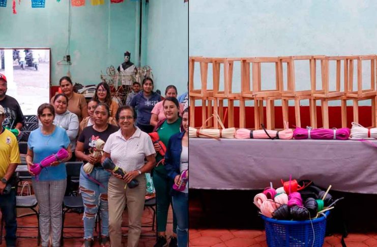 Impulsan el autoempleo en Zacapu con taller de elaboración de bolsas de hilo en Taríacuri