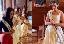 #VIDEO // Miss Universo, Fátima Bosch se hincan en la Basílica de Costa Rica