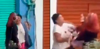 #VIDEO // Mujer en situación de calle ataca a joven que iba caminando en Azcapotzalco