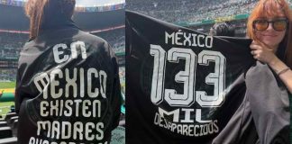 Regina Blandón visibiliza crisis de desapariciones durante el México vs Sudáfrica en el Mundial 2026