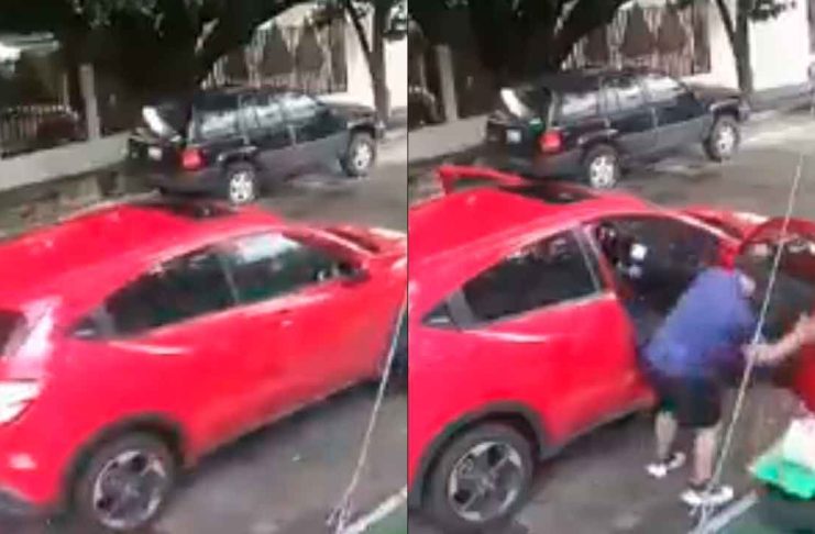 #VIDEO // Exhiben en video a sujeto que tira llantas y basura en calles de Guadalajara