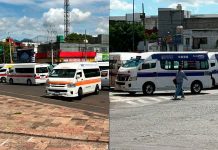 Transportistas bloquean vialidades en Morelia en demanda de sus necesidades