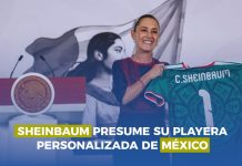 Sheinbaum ya se puso la del Tri; presume jersey personalizado rumbo al Mundial 2026