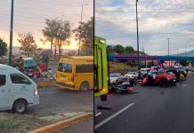 Accidente vehicular en el Libramiento Norte de Morelia deja una persona lesionada