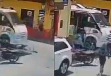 #VIDEO // Mujer resulta lesionada tras ser arrollada por unidad de transporte en Zacatlán