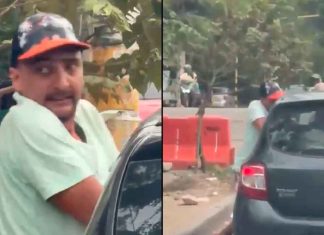 #VIDEO // Cae sujeto tras intentar asaltar a conductor en un semáforo de Girardot
