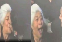#VIDEO // Christian Nodal besa por accidente en la boca a una fan de la tercera edad en Monterrey
