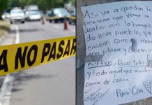 Localizan a un hombre sin vida junto a una hielera y un mensaje criminal en Baja California