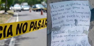 Localizan a un hombre sin vida junto a una hielera y un mensaje criminal en Baja California