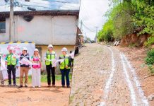 Dayana Pérez arranca obra de pavimentación en calles de Santa Clara del Cobre