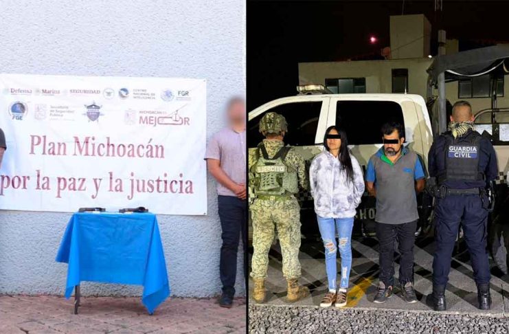 Detienen a cuatro personas en Morelia; aseguran armas, droga y una motocicleta con reporte de robo