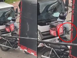 #VIDEO // Repartidor es captado realizando actos obscenos frente a menores en Bogotá
