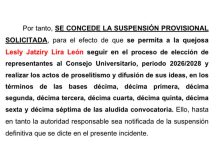Justicia federal ampara a alumna de Derecho tras cancelación de su candidatura al Consejo Universitario