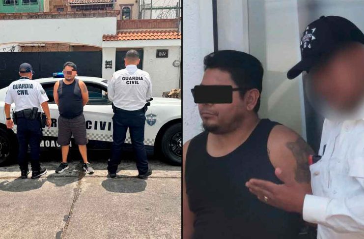 Empistolado es detenido por motopatrulleros de GC en Morelia