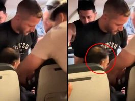 #VIDEO // Pasajero amenaza en abrir la puerta mientras el avión esta en movimiento
