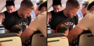 #VIDEO // Pasajero amenaza en abrir la puerta mientras el avión esta en movimiento