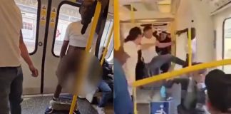 #VIDEO // Hombre se exhibe en el metro de Londres; los pasajeros lo golpean y someten