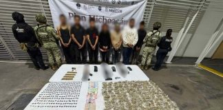 Policías y militares detienen a 7 presuntos delincuentes tras persecución en Huaniqueo