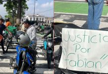 Repartidores de plataformas digitales se manifestaron para exigir justicia por su compañero Fabian