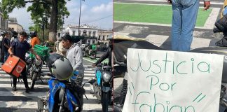 Repartidores de plataformas digitales se manifestaron para exigir justicia por su compañero Fabian