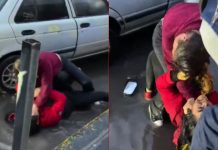 #VIDEO // Se “desgreñan” dos mujeres en salida a Charo por presunto accidente vial en Morelia