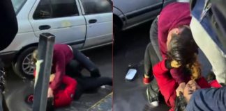 #VIDEO // Se “desgreñan” dos mujeres en salida a Charo por presunto accidente vial en Morelia