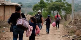 Violencia provoca nuevos desplazamientos en tres comunidades de Apatzingán; 225 personas dejan sus hogares