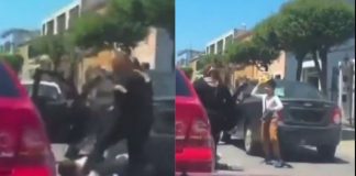 #VIDEO // Dos mujeres bajan de autos y pelean frente a un menor