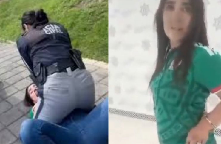 #VIDEO // “Es mi exnovio, a ver si tiene los huevos de agarrarlo” mujer detenida en Cholula amenaza a la policía