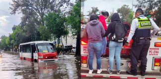 Lluvias provocan encharcamientos en Morelia