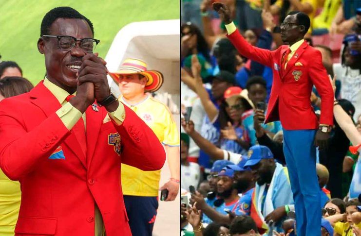 Lumumba Vea: El hincha congoleño que apoya a su selección como estatua