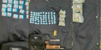 Delincuentes abandonan mochila con arma, cartuchos y droga, en Zamora