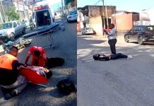 Motociclista resulta lesionado tras choque contra camioneta en Huétamo