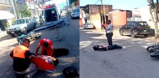 Motociclista resulta lesionado tras choque contra camioneta en Huétamo