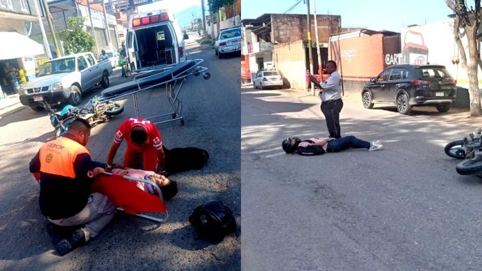 motociclista lesionado choque camioneta huetamo amalia mendoza