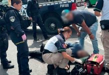 Motociclista de la tercera edad resulta herido tras derrapar en la Morelos Norte de Morelia