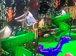 #VIDEO // Niña termina en el hospital tras ser empujada de un tobogán por otro menor en Hanói
