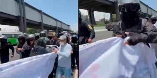 #VIDEO // Policías de CDMX agreden a madres buscadoras durante protesta en Calzada de Tlalpan